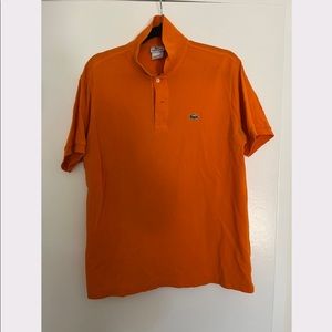 Lacoste - Short sleeve polo size 5 Medium, orange